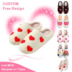 <span class=keywords><strong>Ciabatte</strong></span> Personalizzate Invernali Comode in Cotone con Fiocco a Cuore per San Valentino di Coppia, per Lei e per Lui, Regalo per Donne e Uomini - Product Image 2