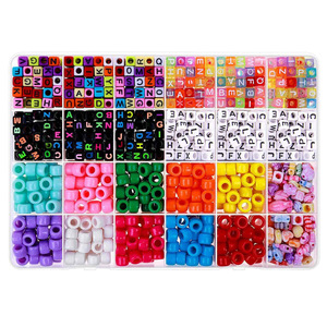 <span class=keywords><strong>Kit</strong></span> de fabrication de bracelets en céramique de vente chaude perles de charme de lettre chaîne élastique pour la création de bijoux et de bracelets - Product Image 1