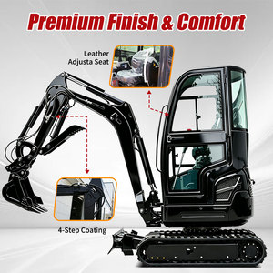 Mini-excavatrice de 1,8 tonne avec cabine, bras pivotant latéralement, moteur Kubota, chenilles en caoutchouc, plusieurs accessoires, excavatrice sur chenilles à vendre - Product Image 5