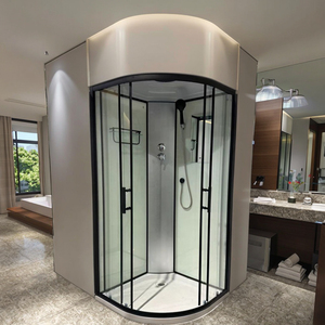 Cabine <span class=keywords><strong>de</strong></span> douche moderne en verre trempé étanche pour hôtel, douche d'angle coulissante sur mesure, douche walk-in - Product Image 1