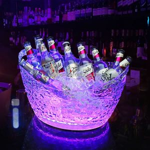 Cubo de hielo acrílico Richshining para champán, vino, KTV, Bar, decoraciones para fiestas, venta al por mayor, cubo enfriador de bebidas comercial con asa - Product Image 3