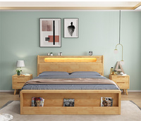 Muebles para el Hogar, Habitación o Villa, Novedad, Estilo Nórdico Simple, Venta Directa de Fábrica, Cama King Size de Madera Maciza de Lujo con Cajones de Almacenamiento