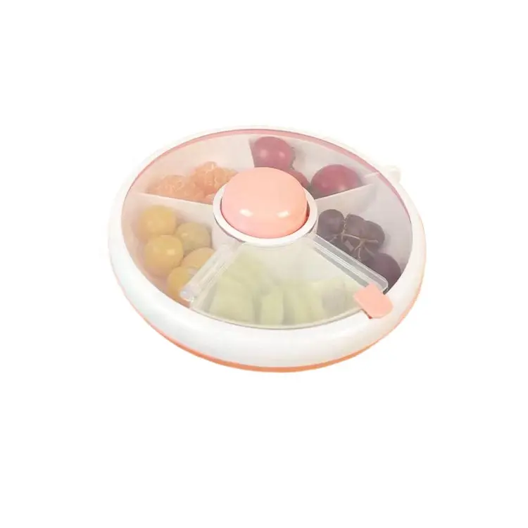 Trái cây Snack khay rau khay ngăn nhựa thực phẩm lưu trữ container chia phục vụ khay Platter với nắp nhà bếp Snack hộp