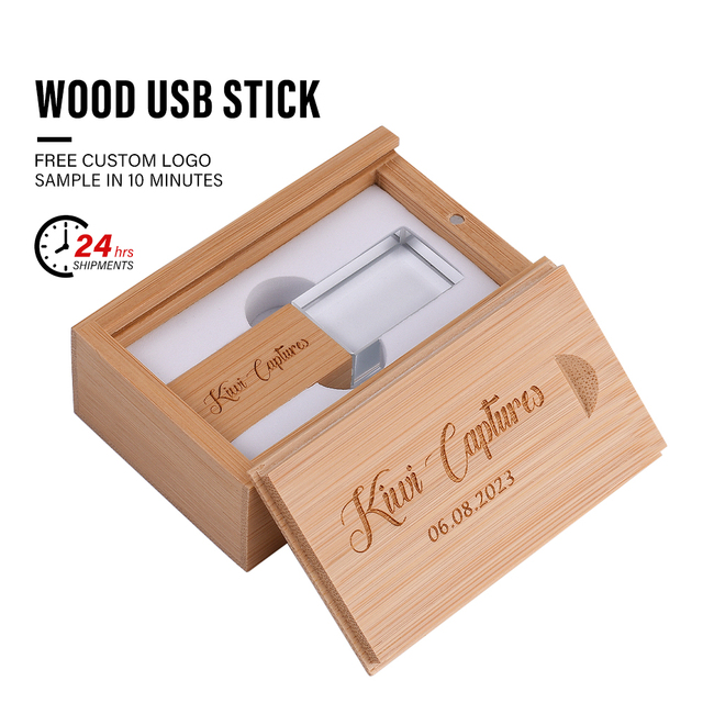 JASTER  Wooden Crystal USB 2.0 Flash Drive 4GB 8GB 16GB 32GB 64GB  Memory Storage U Disk Otg Pendrive