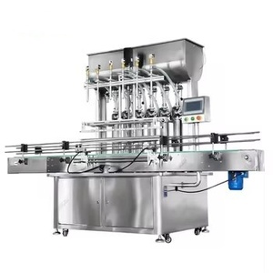 Food Grade Stainless Steel Fully Automatic Horizontal Six Channel Electric Pump Liquid Filling Machine for Beverage Sauce - Product Image 1