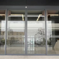 Puerta Corredera Eléctrica de Entrada con Aislamiento Térmico y Acústico, de Aluminio con Rotura de Puente Térmico y Sensor Automático, de Alta Eficiencia Energética