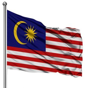 Custom Stadium Fan Sublimation <b>Blanks</b> Double Sided Team Sports Sign <b>Flags</b> Malaysian <b>Flag</b> ABS Material Portable Hanging Style - Product Image 1