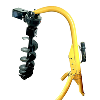 Perceuse à trous de poteaux robuste à couple élevé, alimentée par un tracteur, certifiée CE, profondeur maximale de 1200 mm, chargeuse sur chenilles haute performance, directement de l'usine