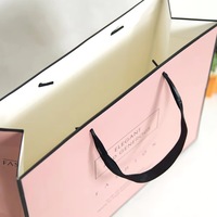 Sacs cadeaux cosmétiques avec logo, sacs shopping avec poignée en ruban, sacs en papier pour Noël, boutique, emballage de vêtements et de bijoux