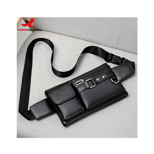 Adjustable Belt Outdoor Crossbody Travel Sport Waist Bag for <b>Men</b> Multi-functional PU Fanny Pack - Product Image 1