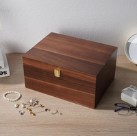Boîte de rangement de souvenirs en bois personnalisée, emballage cadeau, type rabattable, boîte à bijoux, montre, collier, boucles d'oreilles
