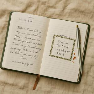 Green Prayer Journal A5 Faux Leather Debossed Cross Christian Devotional Notebook Ribbon Bookmark Sewing <b>Gift</b> Daily Bible Study - Product Image 6