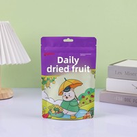 Sachet refermable vertical en plastique avec fenêtre, motif dessin animé, en aluminium, pour bonbons, lait, gelée, aliments