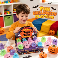 Jouet Squishy Halloween en Maltose, Fantôme, Citrouille, Chauve-souris, Jouet Anti-stress à Rebond Lent, Cadeau de Fête