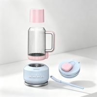 Mixeur personnel en verre pour smoothies, 4 modes, broyeur de glace, fonction pulse, presse-agrumes, mixeur portable avec couvercle de voyage et paille