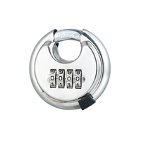 Meilleur Prix Cadenas à Disque Rond en Acier Inoxydable 70 mm, à Combinaison 4 Chiffres Réinitialisable