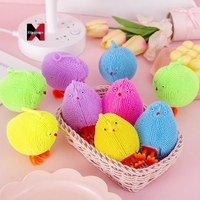 Jouet anti-stress lumineux en forme de poussin ou de canard, boule moelleuse à presser pour la décompression, nouveauté, petit jouet en gros