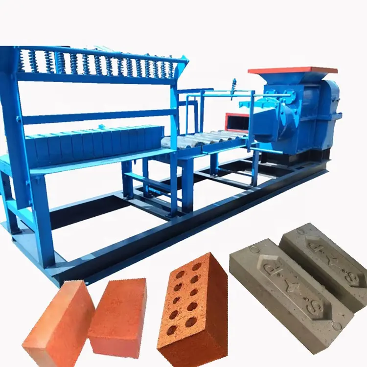 Mini Brick maker production line Fired Soil red clay brick mud earth solid logo Brick Making Machine price