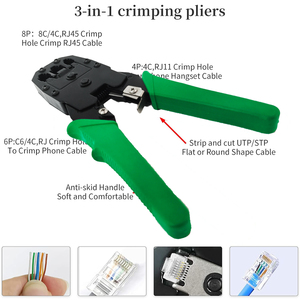 Fangbei AR-150 Network Cable Lan <b>Tester</b> Wire Cutter <b>Screwdriver</b> Hand Tool Set RJ45 Crimp Pliers Metric OEM Industrial Grade Tool - Product Image 2