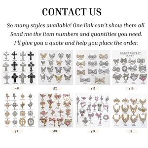 Phụ kiện trang trí móng tay hình bướm zircon bán chạy, nơ lấp lánh, đá quý hình chữ thập, hợp kim, thiết kế sang trọng, đồ trang trí móng tay, vật liệu làm móng - Product Image 2