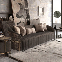 Fauteuil de salon moderne en velours capitonné pour projets hôteliers et d'appartements - Fauteuil d'appoint de qualité professionnelle OEM