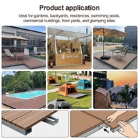 Système de terrasse en WPC pour piscine extérieure, hauteur réglable, imperméable et antidérapant, idéal pour la maison, le jardin et la terrasse familiale.