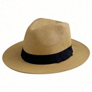 Chapeau Panama Classique Ajustable en Paille – Style Tendance Fait Main avec Impression Sérigraphiée, Protection Solaire, Chapeau de Plage pour Femme - Product Image 4