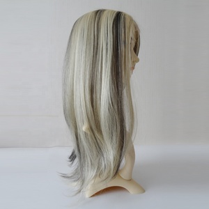 Commercio all'ingrosso 1B/60 # nero con <span class=keywords><strong>platino</strong></span> mette in evidenza cap 13x4 Brasiliani del virgin dei capelli umani di glueless anteriore del merletto parrucca bionda - Product Image 4