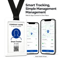 Badge de suivi de localisation rechargeable pour le personnel d'usine, avec historique de trajectoire sur 7 jours (demi-heure), écran E-Ink quadricolore, carte d'identité intelligente