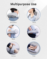 Appareil de massage électrique Shiatsu pour le cou et les épaules avec lumière rouge chauffante, pétrissage, vibration, contrôle du temps, 4 touches