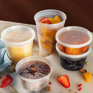 8Oz 12Oz 16Oz 24Oz 32Oz 64Oz Chất Lượng Cao Nhựa Dùng Một Lần Thực Phẩm Lưu Trữ Súp Container Leakproof Deli Container Có Nắp Đậy - Product Image 3