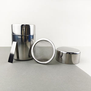 Barattolo in Acciaio Inox SS304 da 400ML con Filtro Interno per Conservazione Alimenti e Polvere di Matcha - Product Image 1
