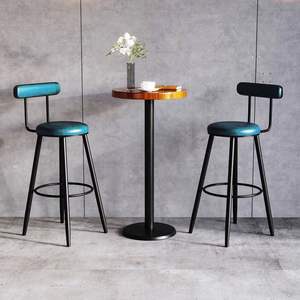 Tabouret de bar moderne et minimaliste avec dossier, structure métallique, design durable pour bar et usage commercial - Product Image 4