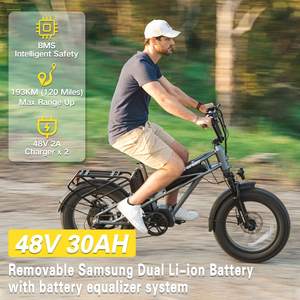 Eu Us <span class=keywords><strong>Ca</strong></span> Warehouse Stock 20 "Bicicleta eléctrica para adultos Bicicleta de montaña eléctrica con motor de 750W, Bicicletas eléctricas de neumáticos gruesos - Product Image 3