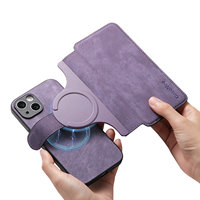 Nouvelle conception Étui en cuir magnétique 2-en-1 pour iPhone 17 Pro Max 17e 16e 15 14 13 Pro avec protection RFID, Housse portefeuille à rabat pour téléphone portable