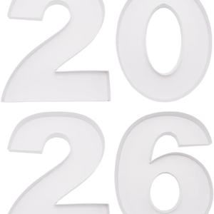 Caja de cartón ligera de 15 pulgadas con forma de número 2026, bandeja rellenable para alimentos, tabla de charcutería, decoración para fiestas de cupcakes y dulces - Product Image 2