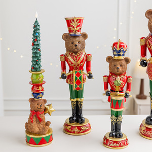 Nouvelle Décoration de Noël 2026 : Soldat Casse-Noisette Ours en Résine pour Vitrine et Accessoire Photo - Product Image 3