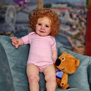NPK boneka bayi perempuan besar terlahir kembali 26 inci boneka bayi buatan tangan hidup Zoe populer boneka bayi perempuan bahagia C seni