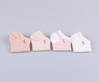 Chaussettes Flamingo brodées de couleur chaude pour femmes Motif brodé personnalisé