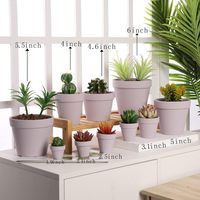 Pots en terre cuite rose de 2,5 pouces avec trous de drainage, écologiques, durables, petits pots en céramique pour cactus et fleurs