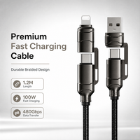 Nouveau câble 2026 41 100W, compatibilité universelle, gaine tressée en nylon 48 brins, câble de données réutilisable USB-C vers Lightning