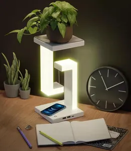 Romantic home decorative light luxury suspension night light multiple function smartphone wireless charging table led lamp