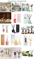 Diffuseur à bâtonnets 50 ml – Coffret de luxe pour parfumer la maison avec boîtes d'emballage – Désodorisant d'ambiance pour salle de bain, chambre et toilettes