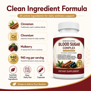 Fórmula Avanzada de Complejo Herbal para el Azúcar en Sangre con Hoja de Morera y Hoja de Banaba para un Equilibrio Natural del Cuerpo 904mg - Product Image 3