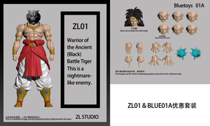 Nuovo ZL Studio Drag Ball Shf Thin Broly Antico Guerriero Tigre Nemico del Sogno di Rame Modello Action Figure da 7 Pollici Giocattolo Regalo - Product Image 3