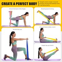 Banda de Resistencia TPE para Yoga y Ejercicio, Rollo de Terapia Física, Bandas de Resistencia Media de 1.5m de Largo, Duraderas y Ecológicas