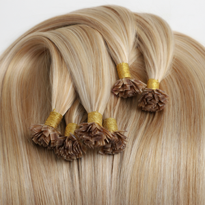 Extensions de <span class=keywords><strong>cheveux</strong></span> russes Remy en gros, à pointe plate en kératine italienne, pré-collées, double épaisseur, pour salon - Product Image 1
