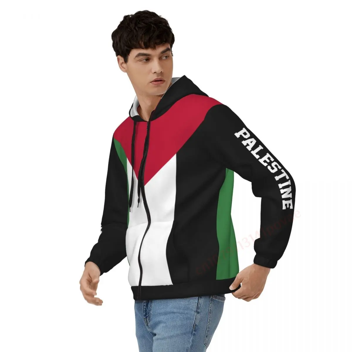 Fitspi Palestina bandera 3D impreso cremallera sudaderas con capucha sudadera Unisex Streetwear primavera otoño chaqueta Casual chándales
