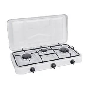 Factory sales a large number of cheapest 3 burner table gas cooker with hoods