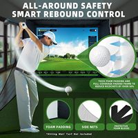 Podiyeen Golf Hitting Net Simulateurs de golf pour la maison avec écran d'impact HD Premium, rembourrage de sécurité complet et rideau occultant